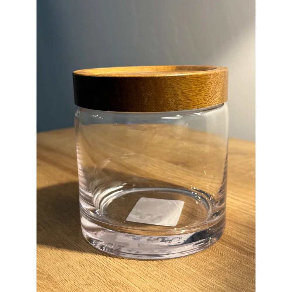 Target Glass Decorative Canister with Wood Lid Clear 064 05 1681 2016